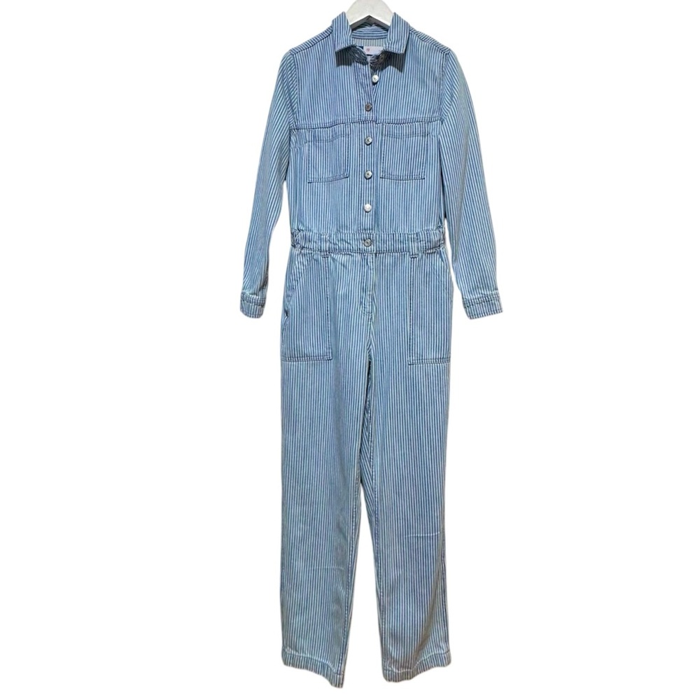 Old Navy Stripes Long sleeves Denim Jumpsuit size XS